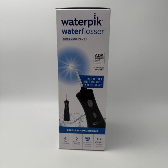 Waterpik Cordless Water Flosser Plus w/ 4 Tips Rechargeable + 2 Pressures Black - Picture 4 of 5
